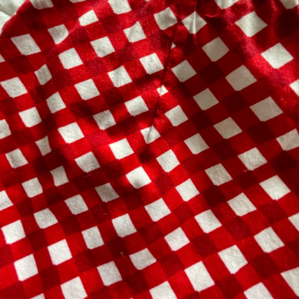 Vintage Red and White Checked Capri Pants